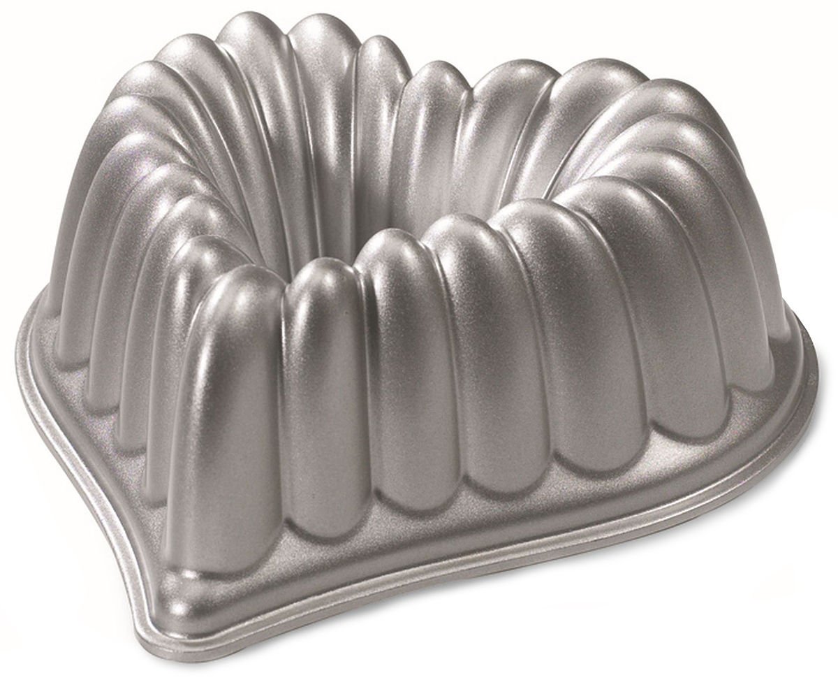 Nordic Ware, Nordicware 55548 Kek Kalıbı, Kalpli Çelenk, Alüminyum Döküm, Hacim: 2.5lt, 55548Amz, Gümüş