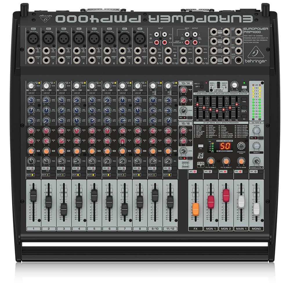 Behringer Europower PMP4000 1600 Watt 16 Kanal Anfili Mikser