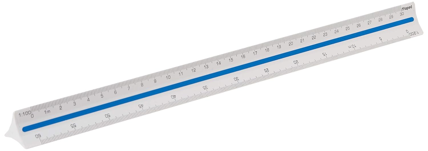 Maped Ofis ve Kirtasiye 240014 Ölçek Cetveli, 30 cm