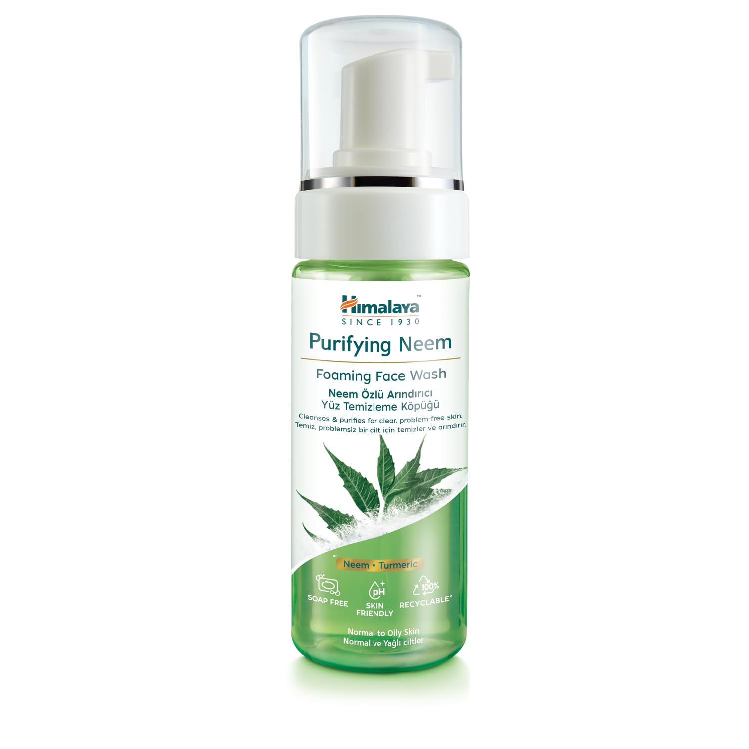 Himalaya Since 1930 Arındırıcı Yüz Temizleme Köpüğü, Neem, Zerdeçal, Parabensiz, Normal Ve Yağlı Ciltler, 150 ml