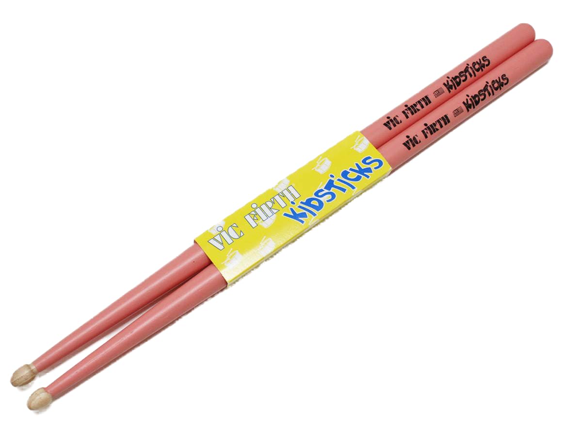 Vic firth Baget (Çift) Kıdstıck Pembe, Hıckory, 0.520"X13" ,