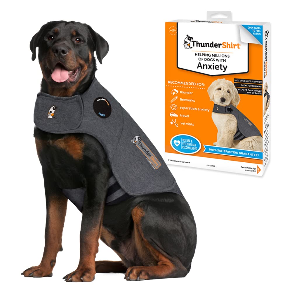 ThunderShirt Köpekler için, XX Large, Heather Gray Classic - Köpek Anksiyete Yeleği