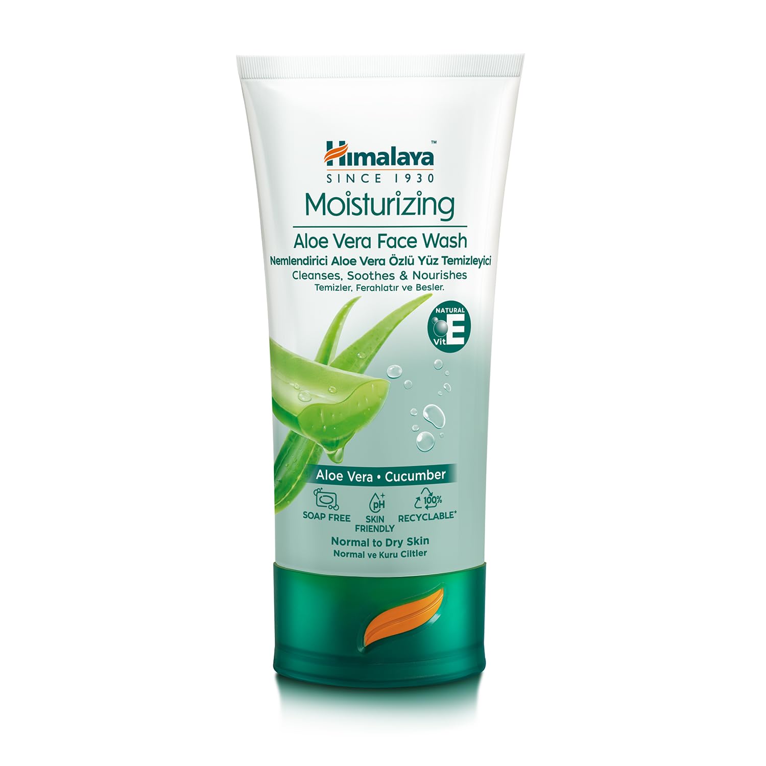 Himalaya Since 1930 Nemlendirici Yüz Yıkama Jeli, Salatalık, Aloe Vera, Parabensiz, Normal Ve Kuru Ciltler, 150 ml