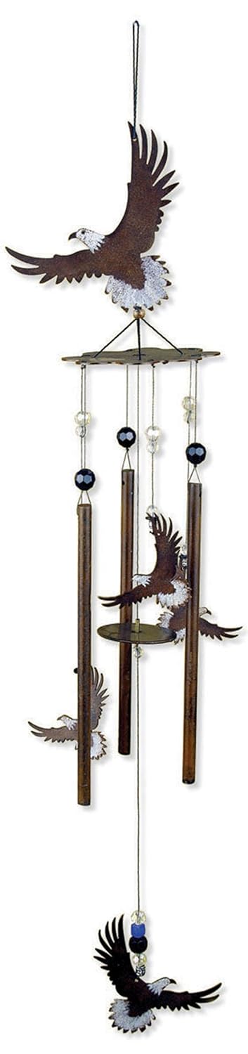 Sunset Vista Tasarımlar Wilderness Wonders Eagle Rüzgar Çanı, 71 cm Uzunluğunda