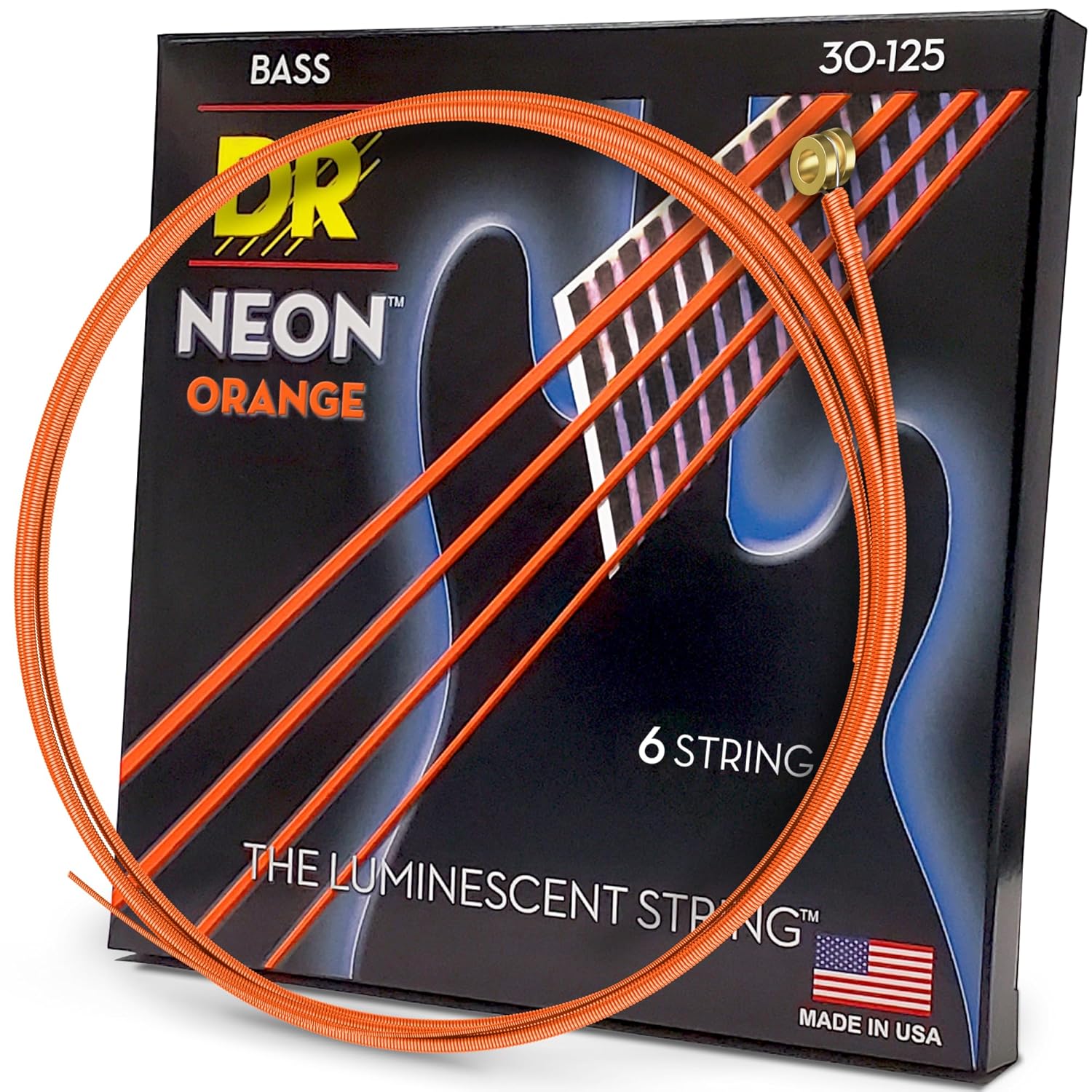 DR Strings HI-DEF NEON Bas Gitar Telleri (NOB6-30)
