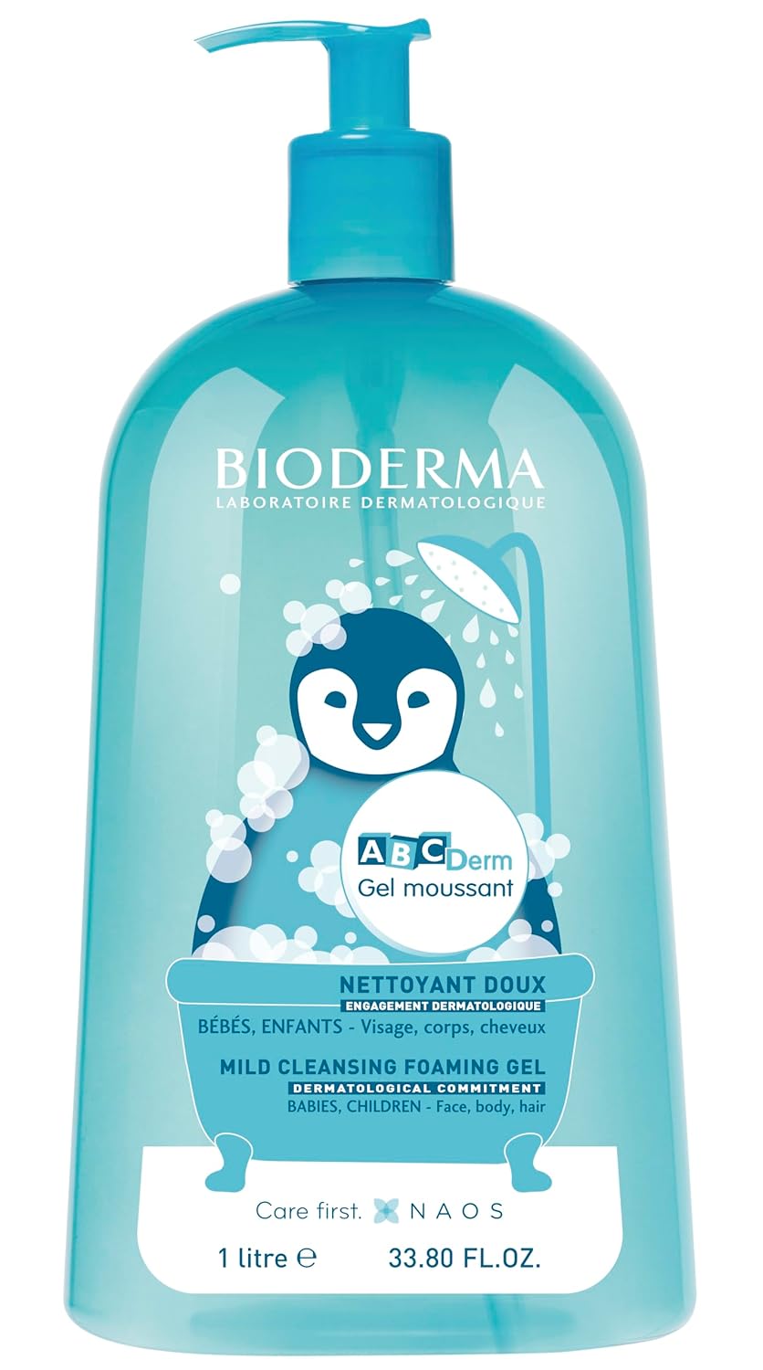 Bioderma ABCDerm Foaming Cleanser Bebek, Çocuk Yüz, Saç, Vücut Temizleyici Şampuan Kuru, Hassas Cilt 1lt