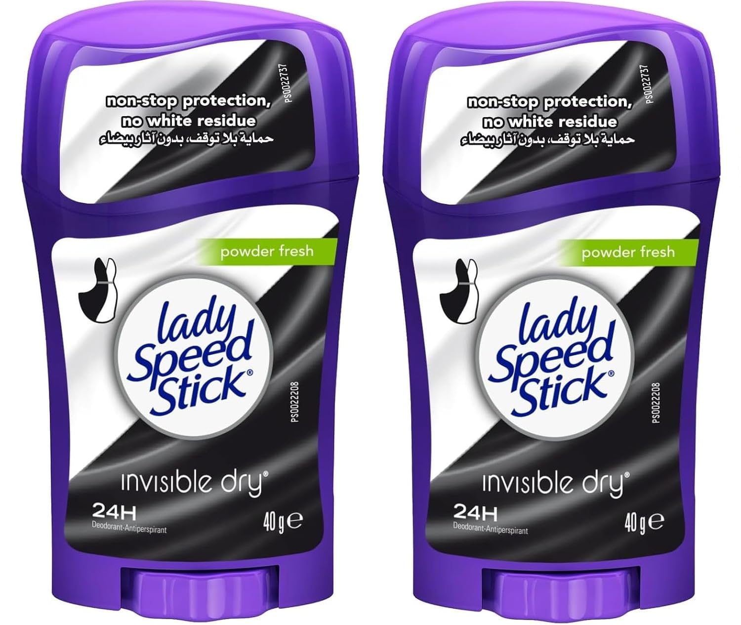 Lady Speed Stick Deodorant 1.4 Ounce Toz Taze Invisi Kuru (41 ml) (2 Paket)