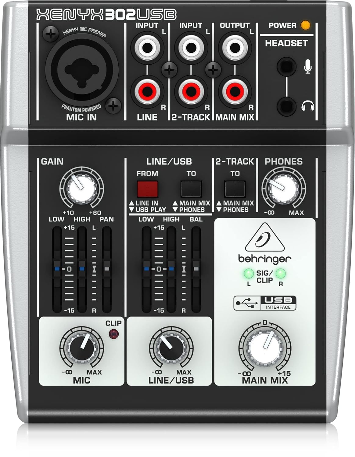 Behringer Xenyx 302USB 2 Kanal USB Ses Kartlı Stüdyo Mikseri