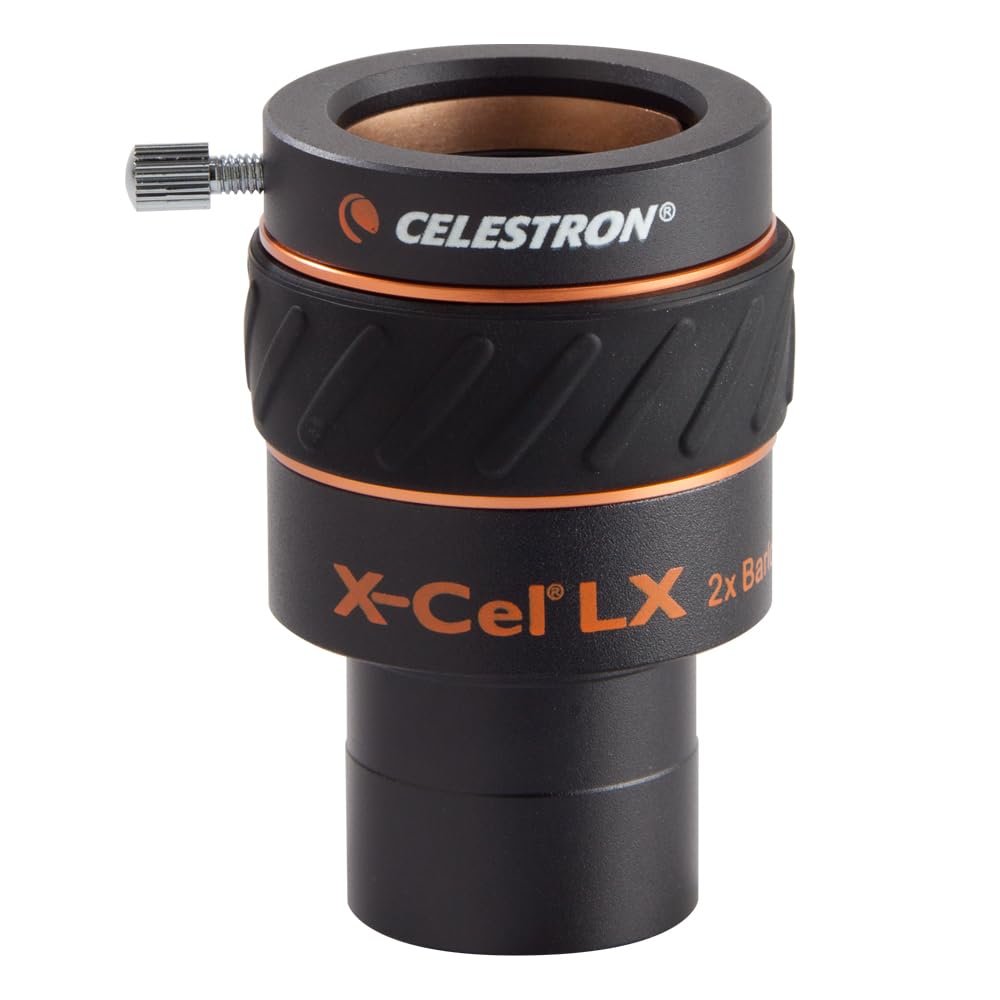 Celestron 93529 1,25 inç X-Cel LX 2x Barlow Lens, Siyah