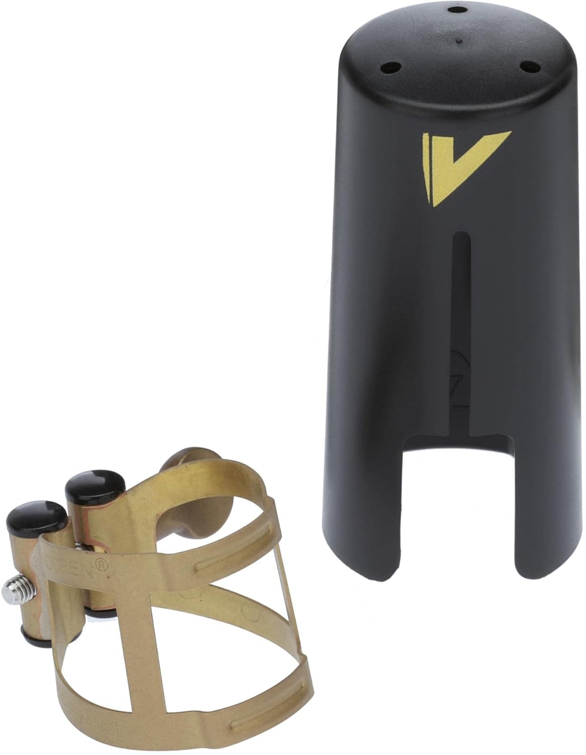 Vandoren LC56AP M/O Ligatür ve Soprano Saksafon için Plastik Kapak; Yaşlı Altın Kaplama