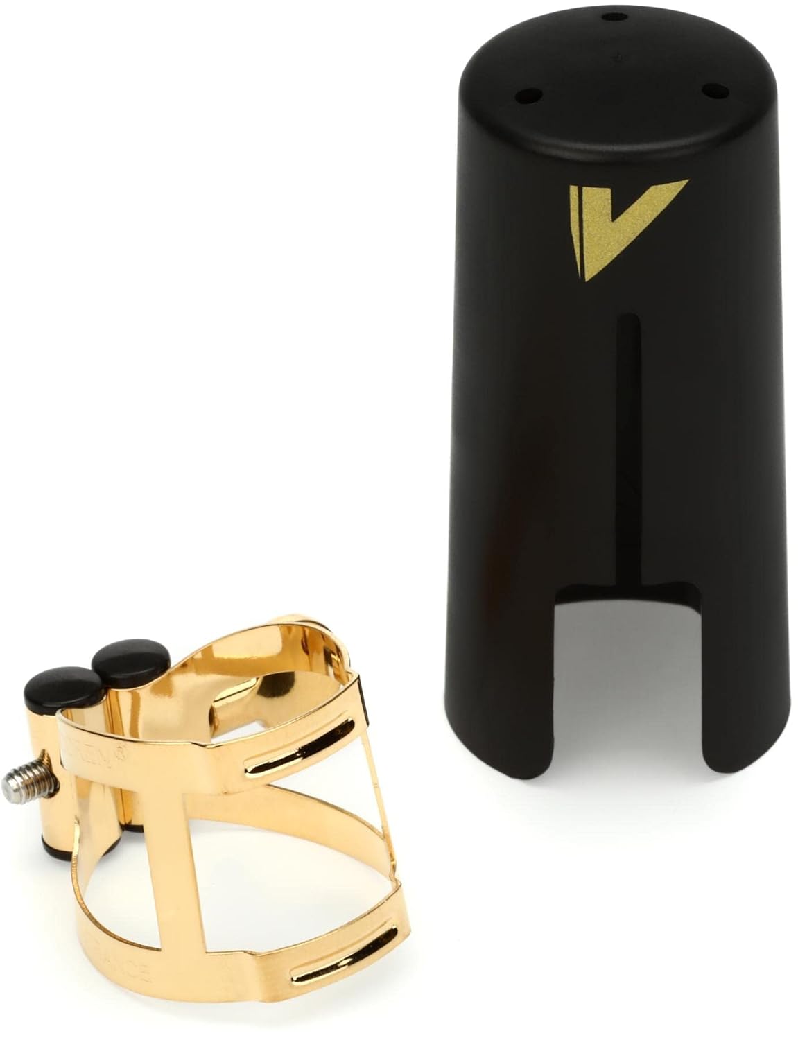 Vandoren LC56DP M/O Ligatür ve Soprano Saksafon için Plastik Kapak; Yaldızlı Kaplama