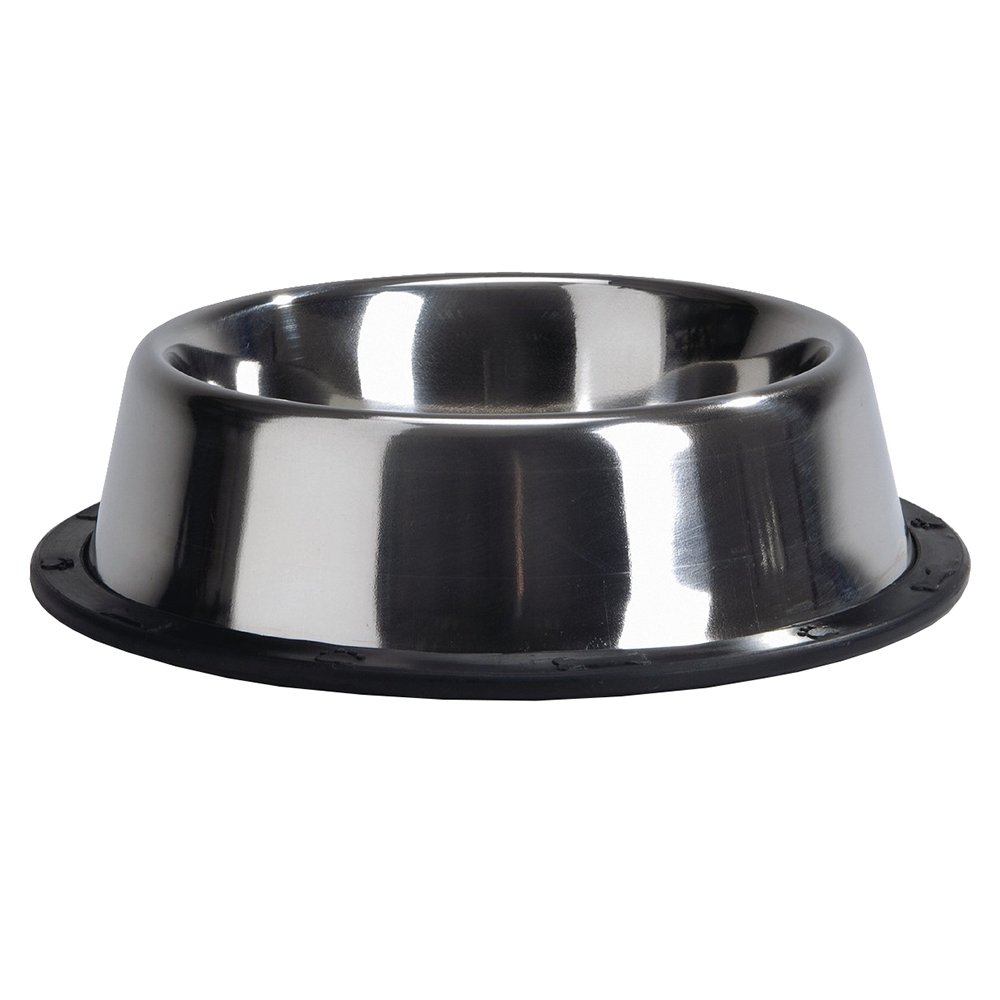 Beeztees Köpek Mama Su Kabı, Paslanmaz Çelik, Kaymaz, 25,5cm, 2,2L