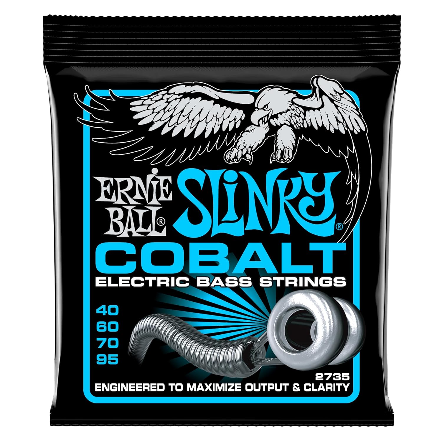 Ernie Ball Ekstra Slinky Kobalt Elektrik Bas Telleri, Ölçü 40-95