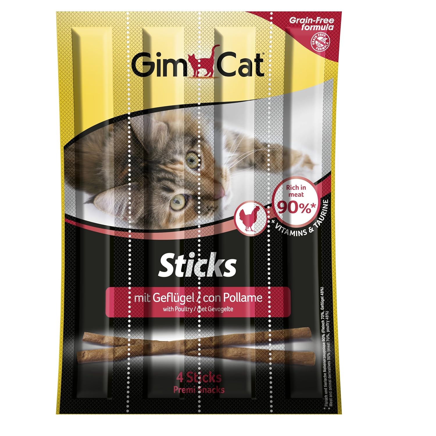 Gimcat Sticks Tavuklu Kedi Çubuk Ödülü 4lü Parça