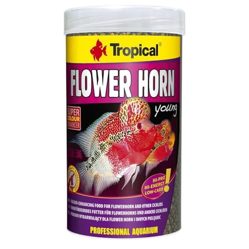Tropical Flower Horn Young Pellet Genç Flower Horn Balıkları İçin Renklendirici Balık Yemi 250 Ml 95gr