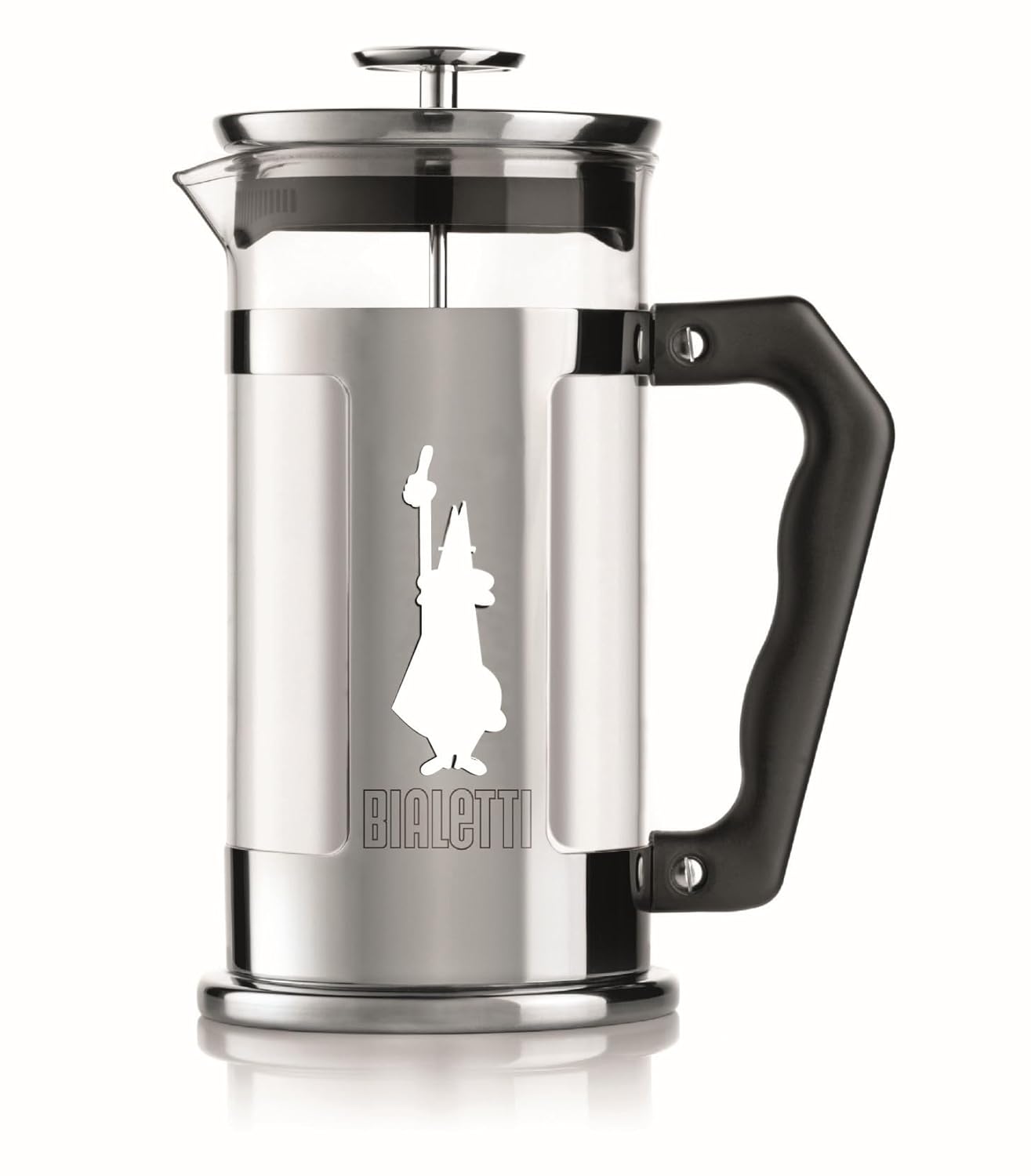 Bialetti - Preziosa French Press: Yaklaşık 350mL kapasiteli kahve hazırlayıcı - 18/10 Paslanmaz Çelik Gövde - Bulaşık Makinesinde Yıkanabilen Borosilikat Cam Sürahi - Paslanmaz Çelik Filtre Sistemi