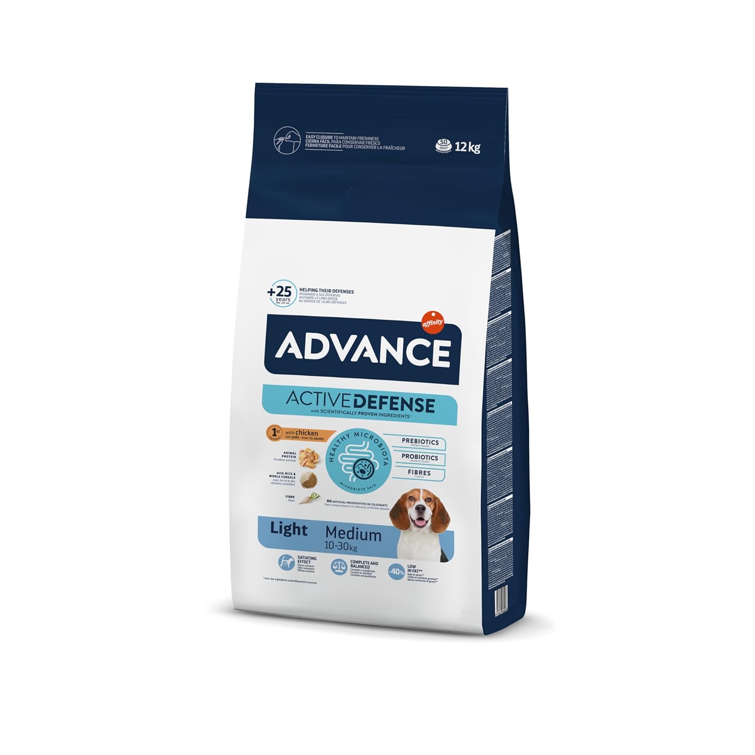 Advance Light Tavuklu Orta Boy Köpek Maması, 12 Kg