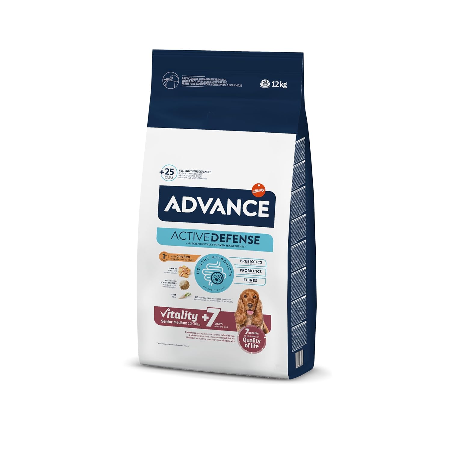 Advance Kuru Köpek Maması, Tavuk ve Pirinçli, Orta Boy Irk, Yaşlı Köpek, 12 Kg