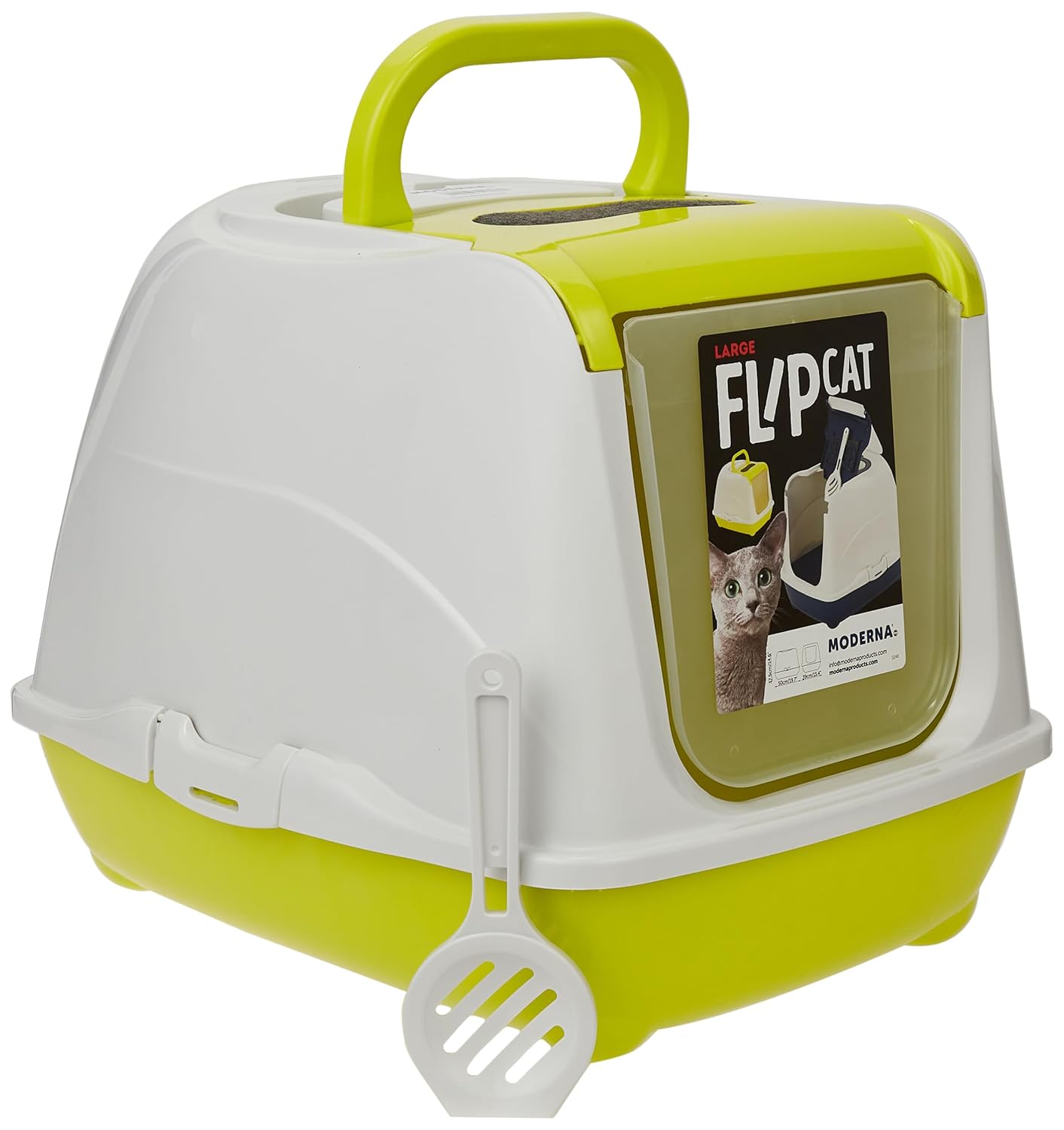 Moderna Flip Kapalı Kedi Tuvaleti Sarı - 50CM