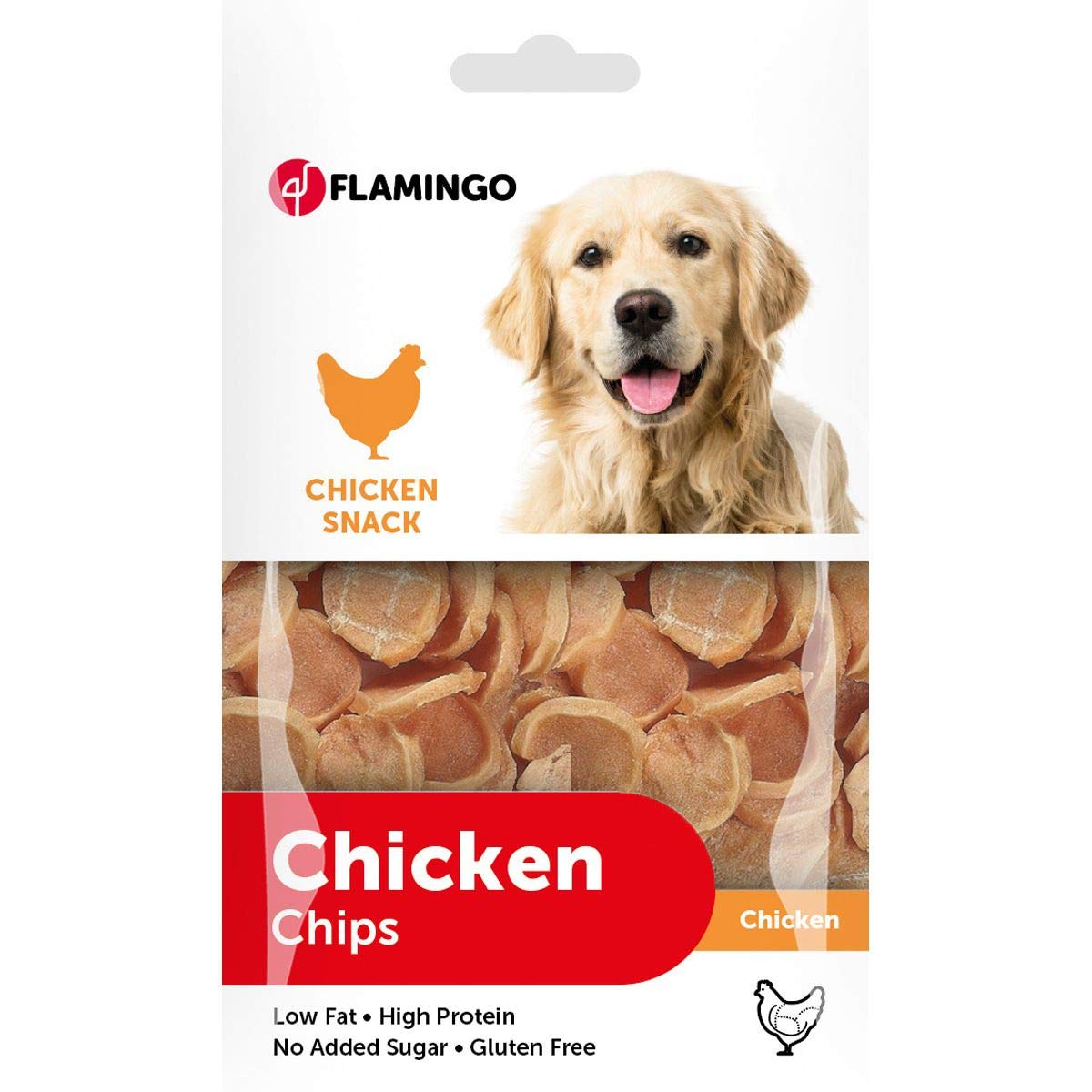 Flamingo Hapki Tavuklu ve Glutensiz Cips Köpek Ödülü 85 Gr
