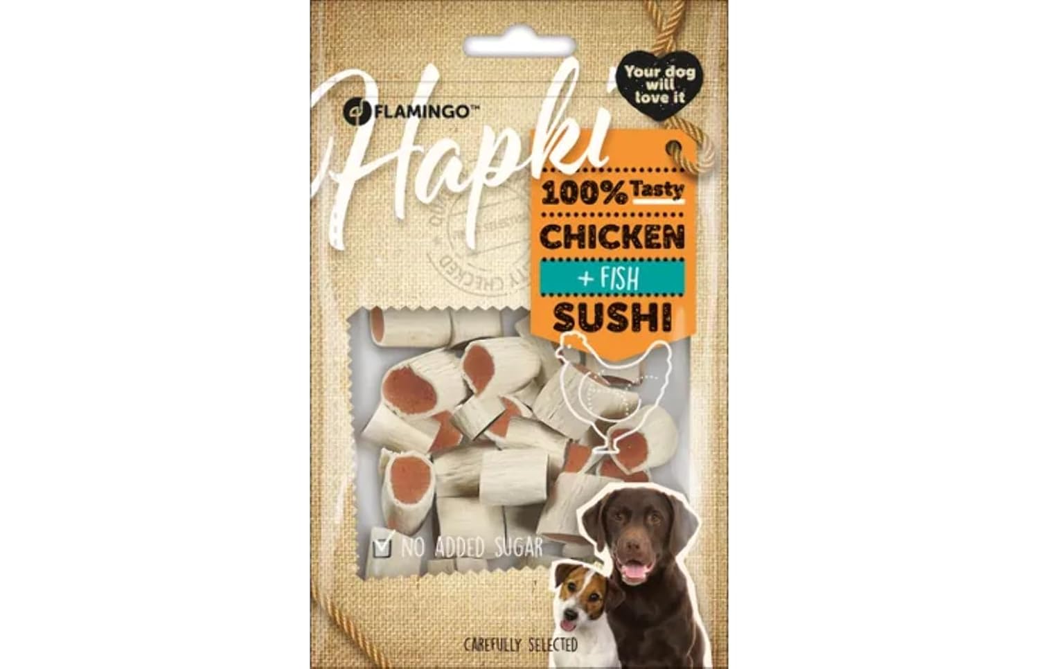Karlie Flamingo Chick'n Sushi Tavuk ve Balıklı Köpek Ödülü 85 Gr