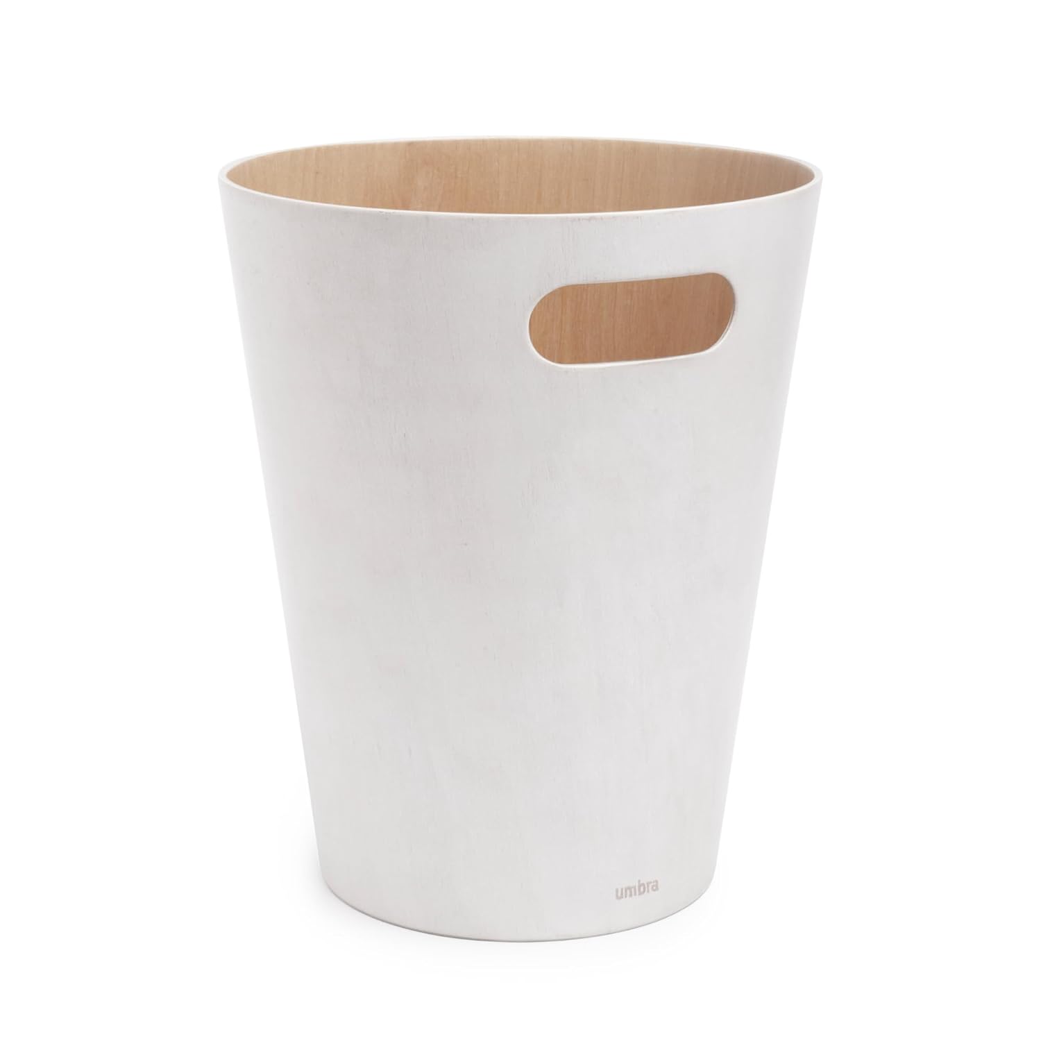 Umbra Woodrow Çok İyi, Özel Kapasitesi Var, Ofis, Banyo, Oturma Odası ve Daha Fazlası İçin, 7,5 L Kapasite, Beyaz/Doğal