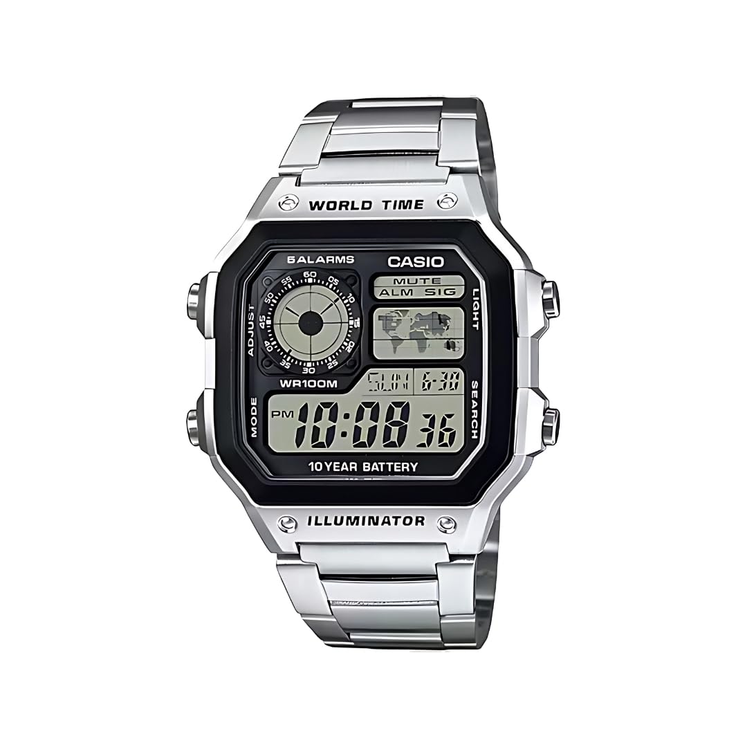Casio Standart AE-1200WHD-1AVDF Çelik Kordon Erkek Kol Saati