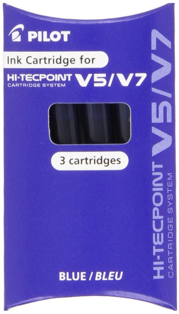 Pilot V7 Kartuşlu Yedek 3'Lü,Mavi
