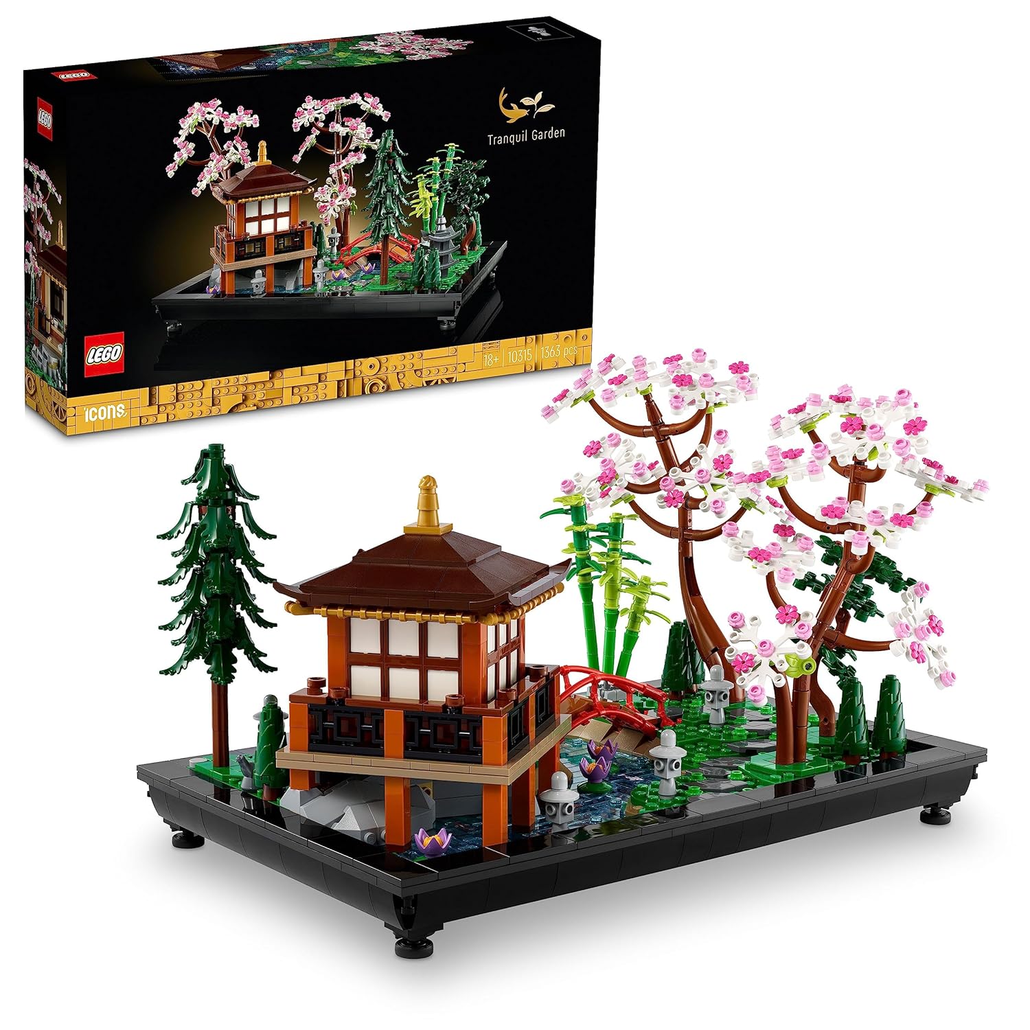 LEGO Icons Huzurlu Bahçe 10315 - Yetişkinler İçin Dekoratif, Koleksiyonluk ve Sergilenebilir Çiçek M