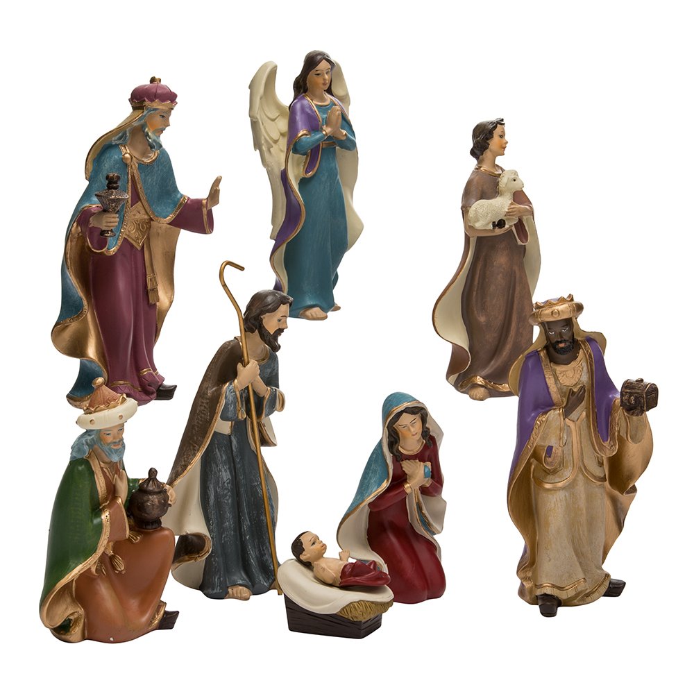 Kurt S. Adler Resin Noel Bibloları, 16 cm, 8 Parça Set