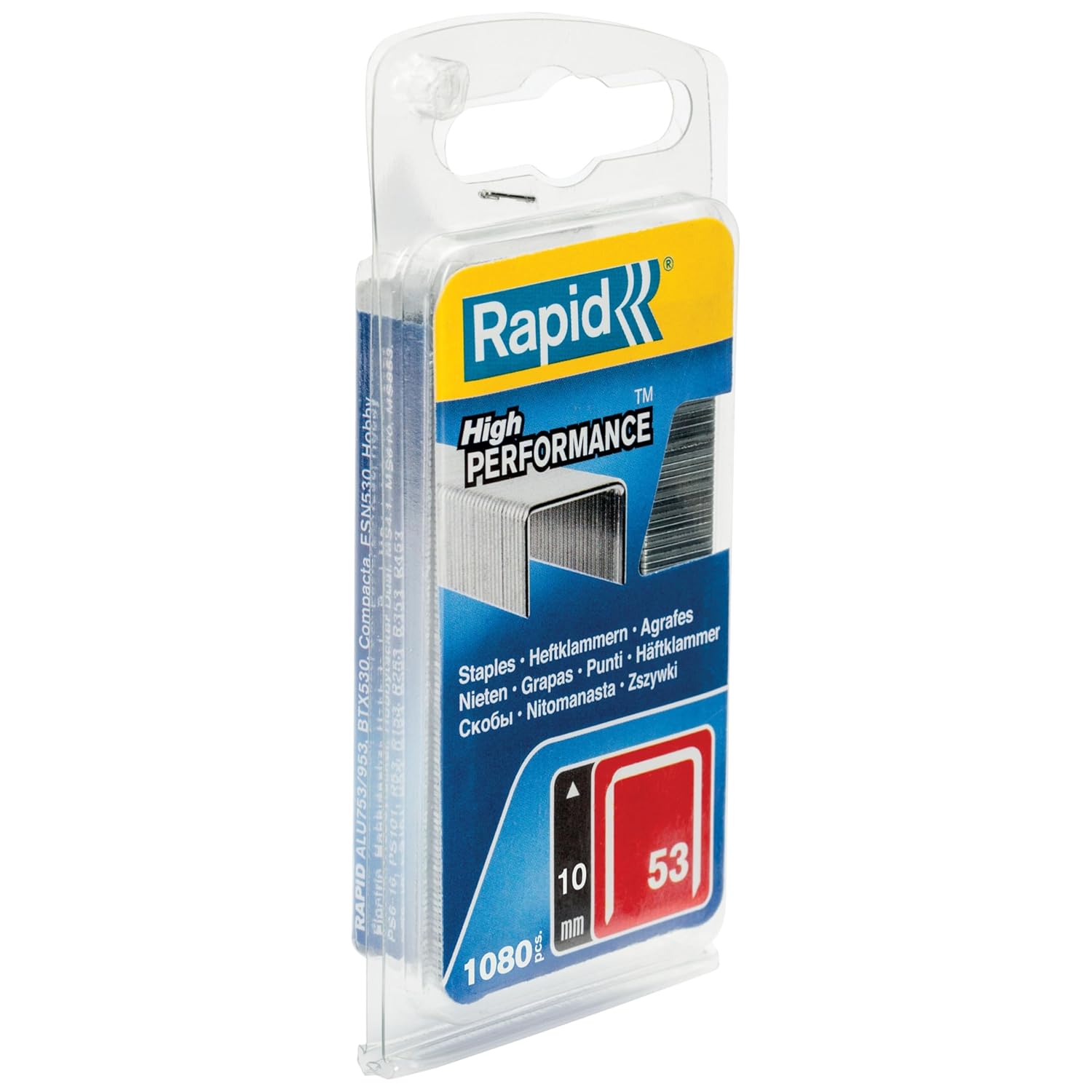 Rapid Feindrahtklammer Tip 53/10 mm, 1080 adet Blister, 40109504