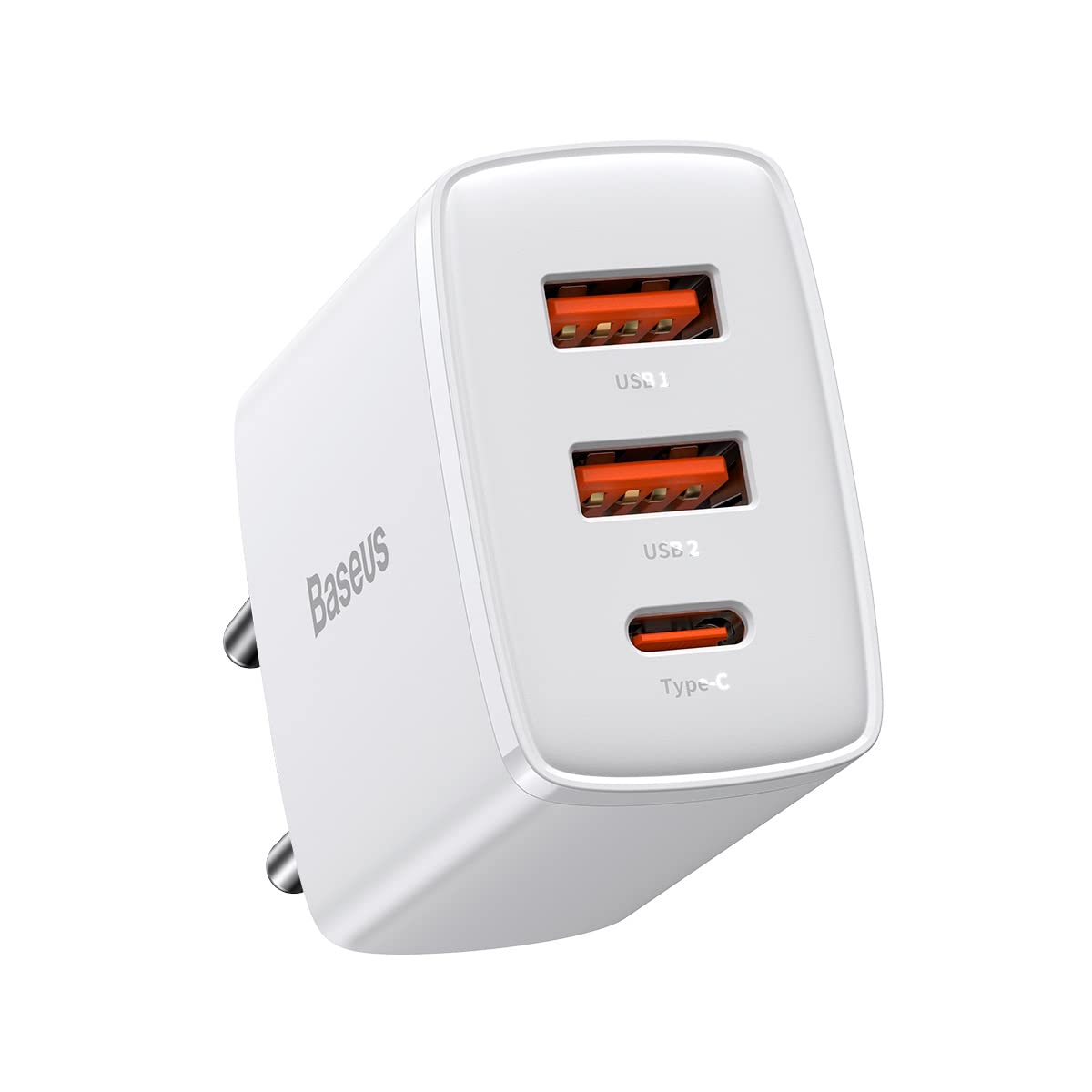 Baseus Compact 2U+C USB-C bağlantılı şarj cihazı, 2X USB-A 30W PD QC3.0.