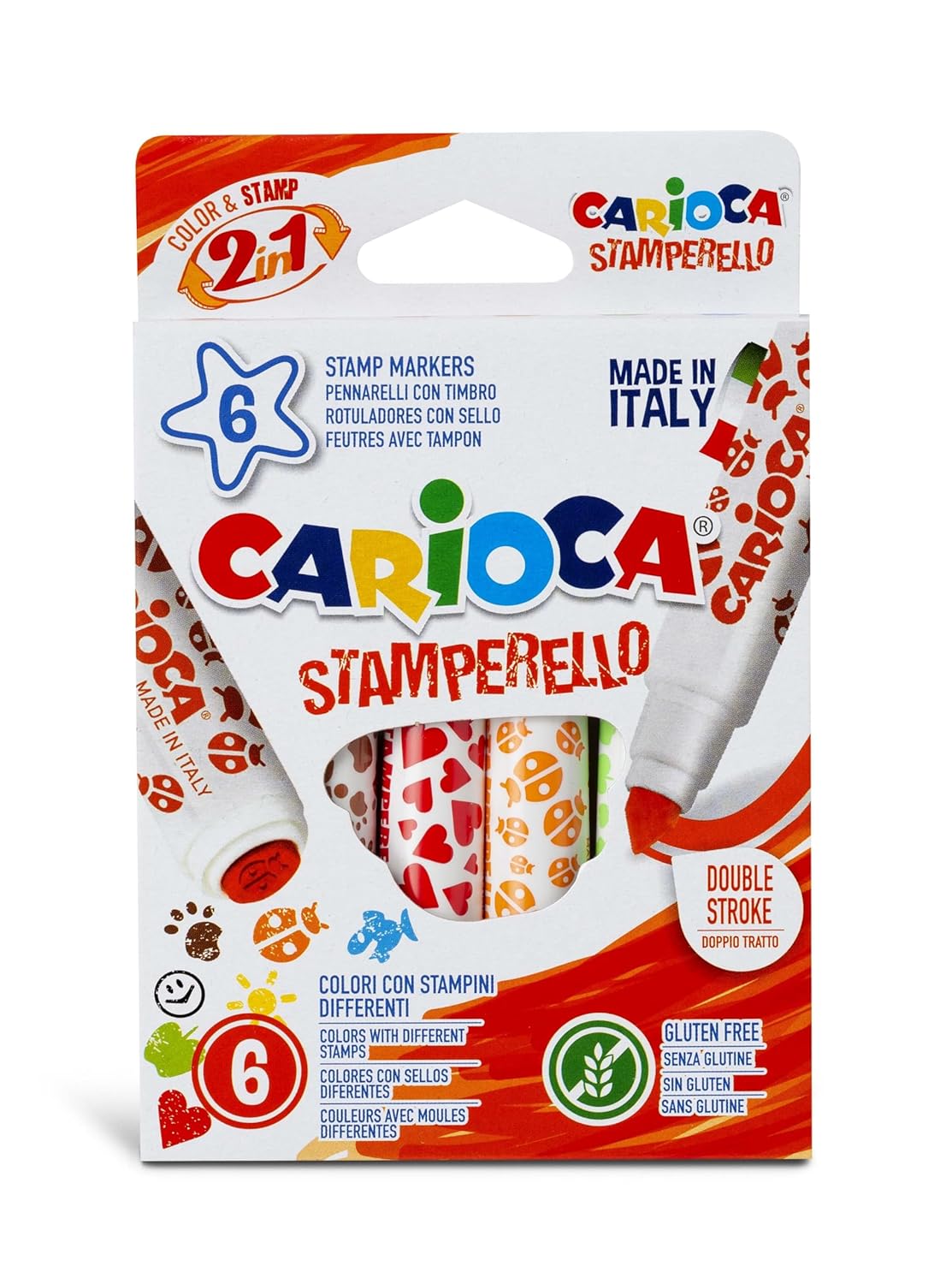 Carioca Stamperello Yıkanabilir Keçeli Boya Kalemi 6’lı