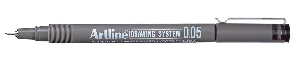 Artline Drawing System 0.05 Çizim Kalemi, 0.05 mm, Siyah