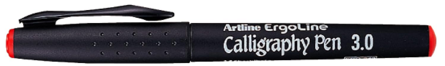 Artline Ergoline Calligraphy Pen 3.0 Kaligrafi Kalemi, 3.0 mm, Kırmızı