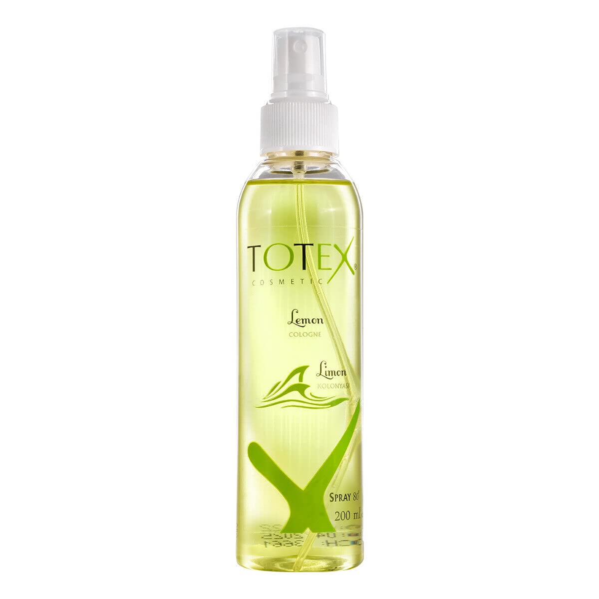 Totex Limon Kolonya | Tıraş Sonrası Kolonyası | Dezenfektan Temizleyici Antibakteriyel |%80 Alkol Sprey Kolonya 200ml
