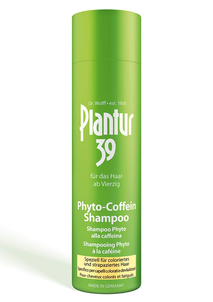Plantur 39 Renkli ve gelişmiş saçlar için Phyto-Coffein şampuanı, kırk boyunca saçlar için 1 x 250 ml Â € "
