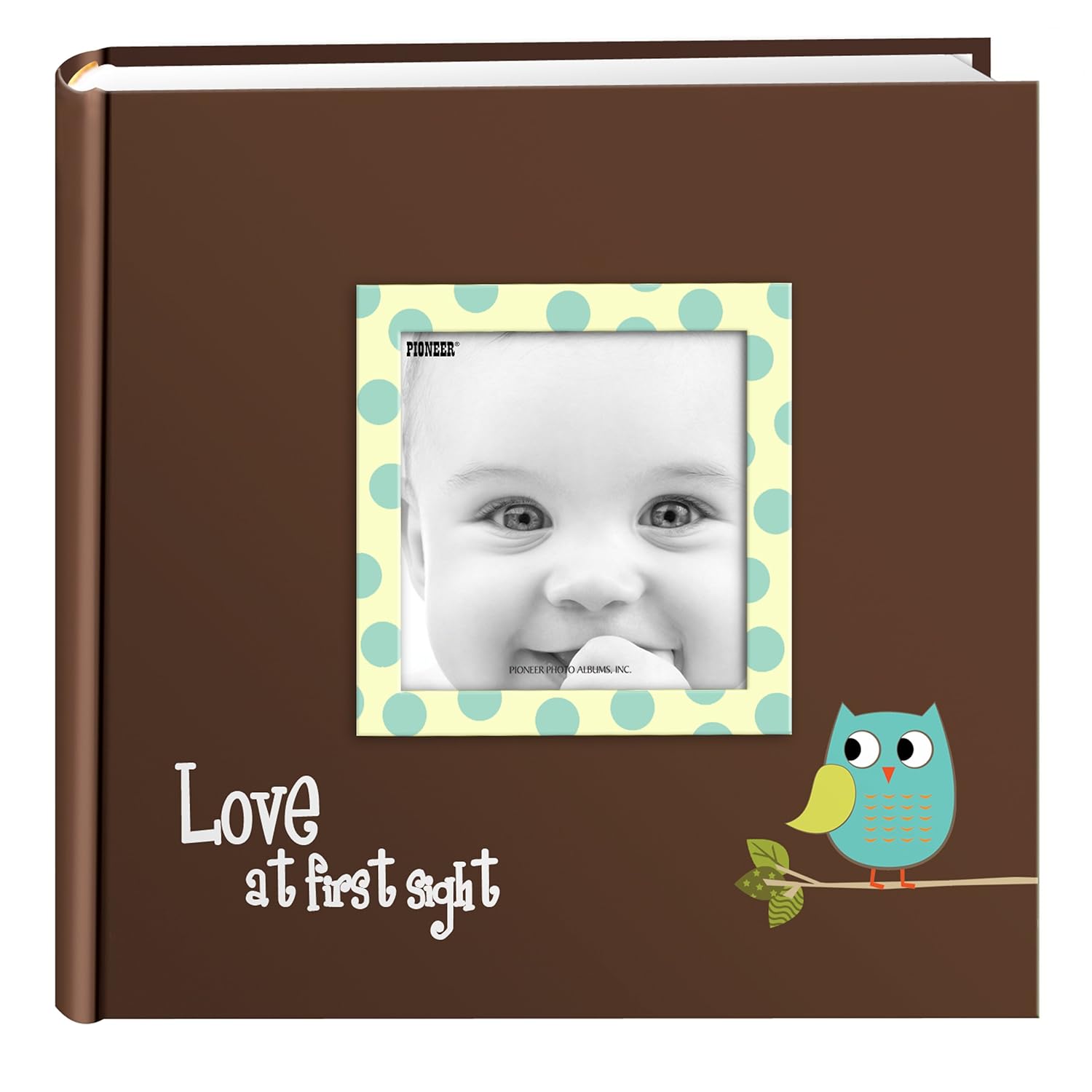 Pioneer Photo Albums (Blue) - EV-246FB/O 200-Pocket Baby Owl Printed Designer Frame Cover Blue
