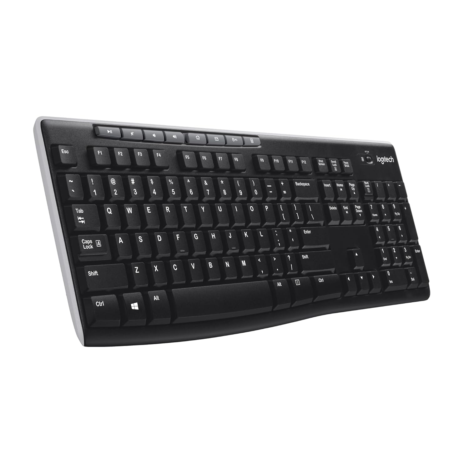Logitech K270 Kablosuz Klavye, Tuş Takımı, Sıvı Dökülmesine Dayanıklı, 10 m Kullanım Mesafesi, Türkçe Q Klavye, Siyah
