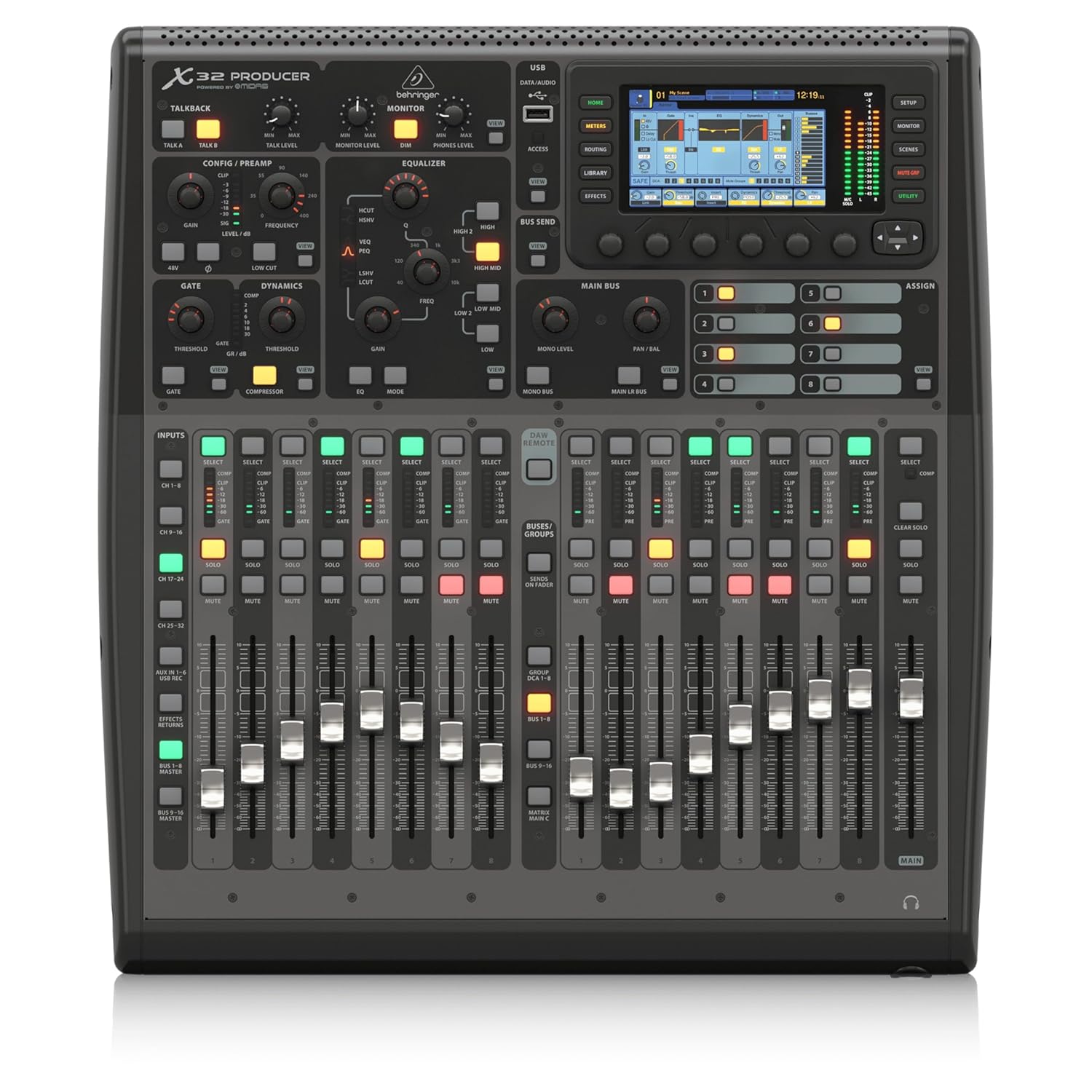 Behringer X32 PRODUCER Rafa Monte Edilebilir Dijital Mikser, 40 Giriş, 25 Busse, 16 Programlanabilir