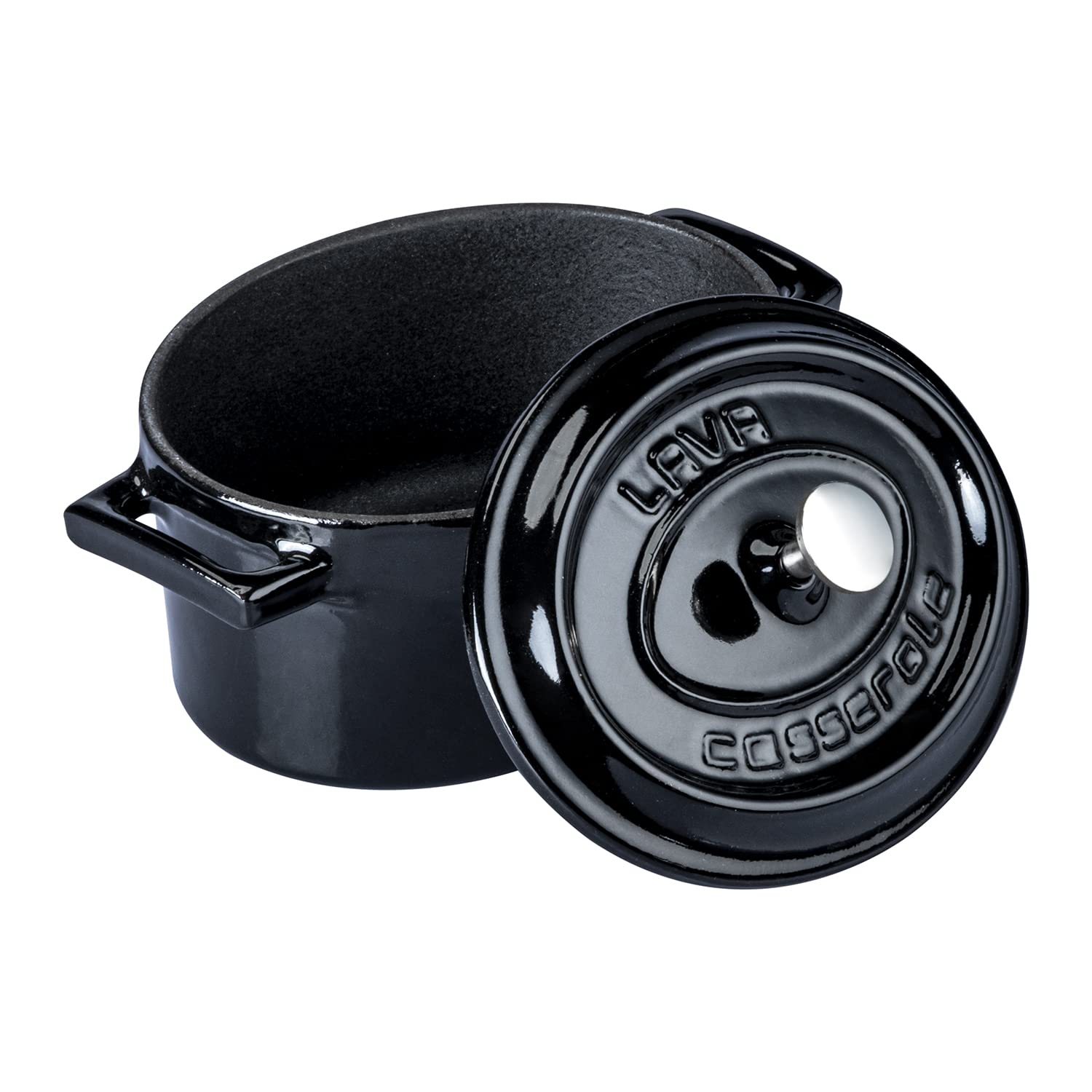 Lava Metal Oval Mini Tencere, Siyah