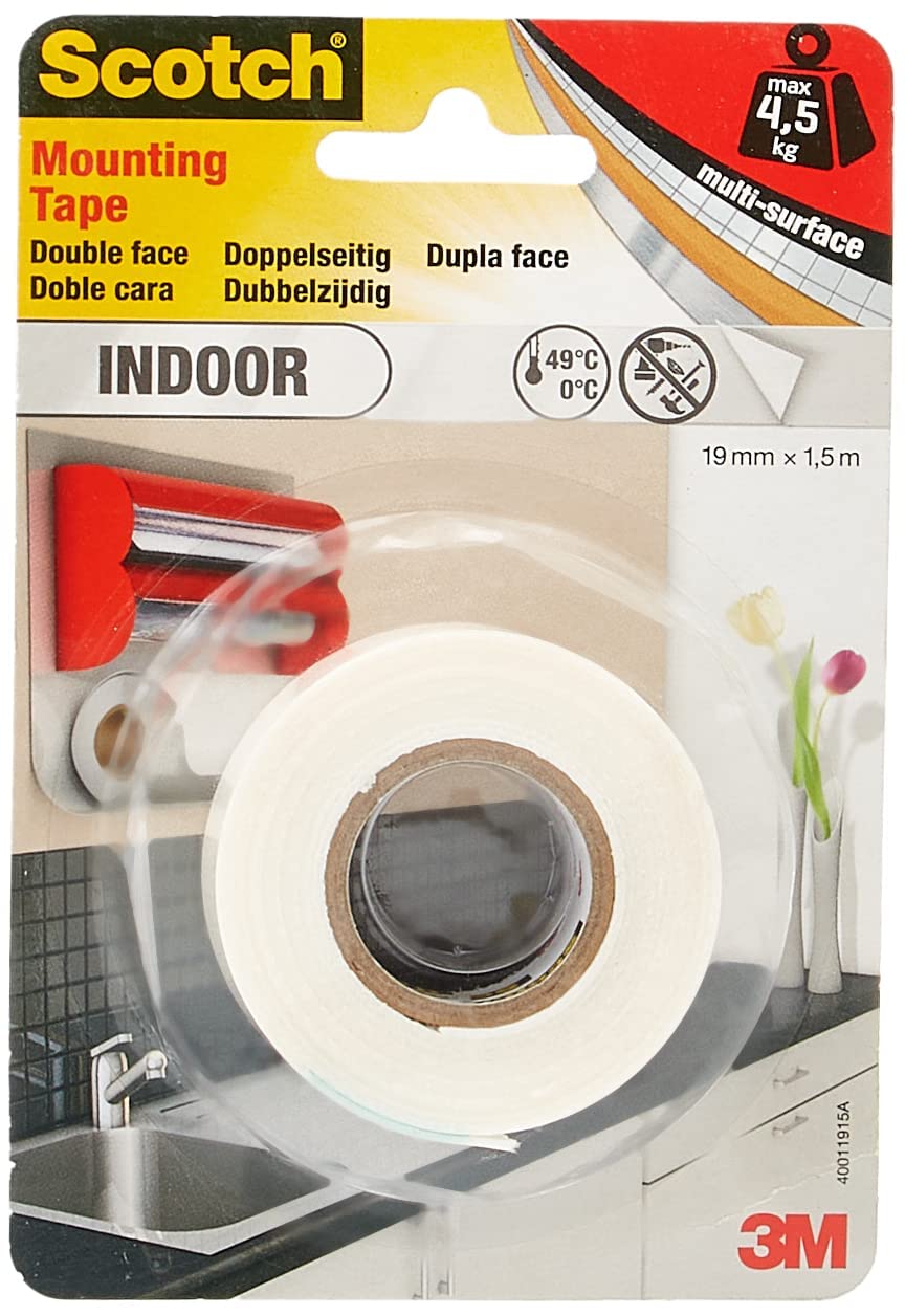 Scotch Fix iç montaj bandı 4496G-1915-P, 19 mm x 1,5 m, 1 rulo/paket (ambalaj farklı olabilir)