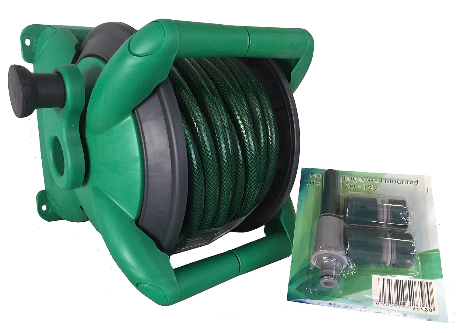 Tycoon TY821-15 Hortum Makarası, 15 Metre Hortum, Sulama Setli- Manuel Sarma