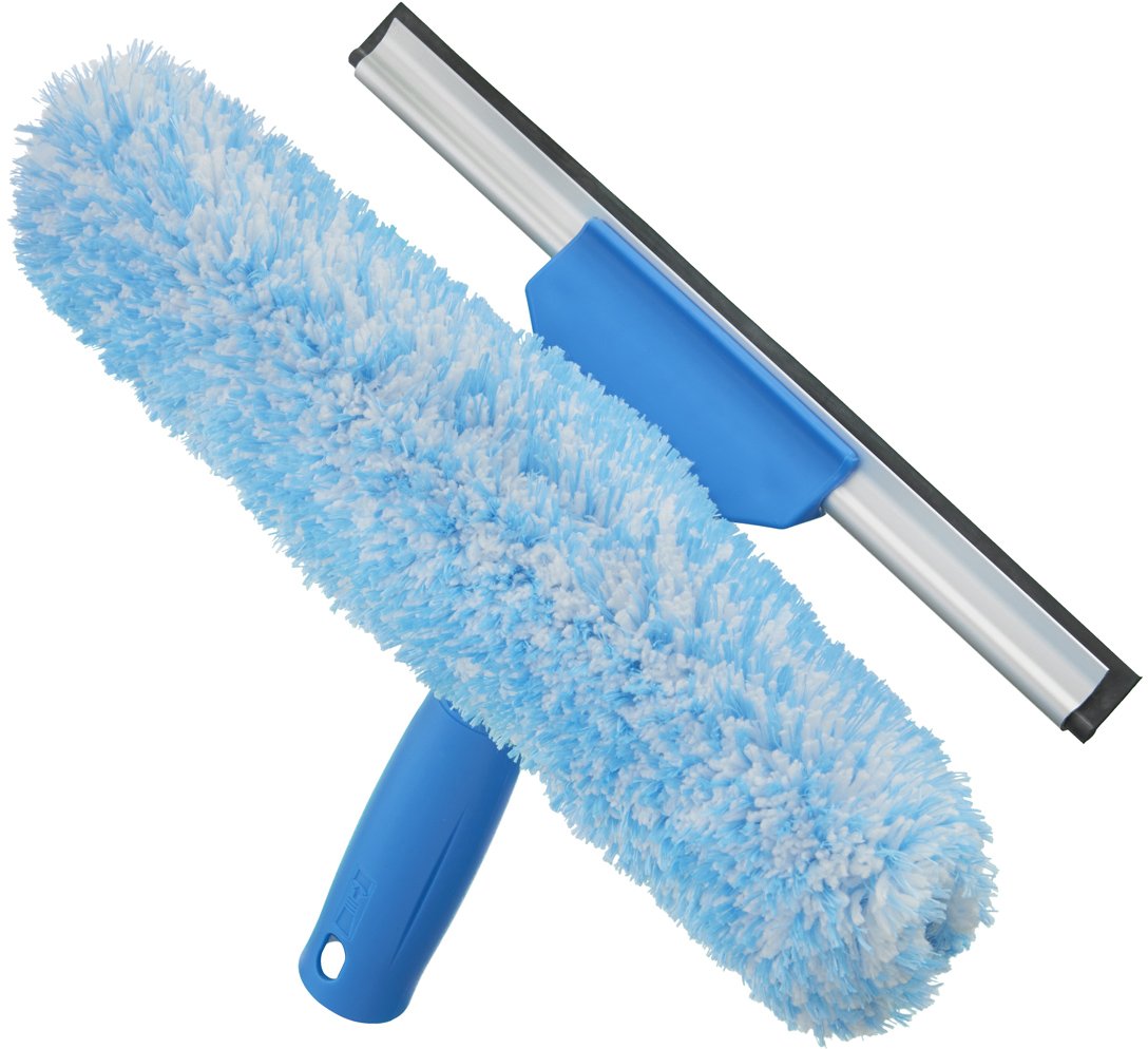 Unger mikrofiber pencere Combi: 2-in-1-profesyonel Rakel ve pencere süngeri, 921061