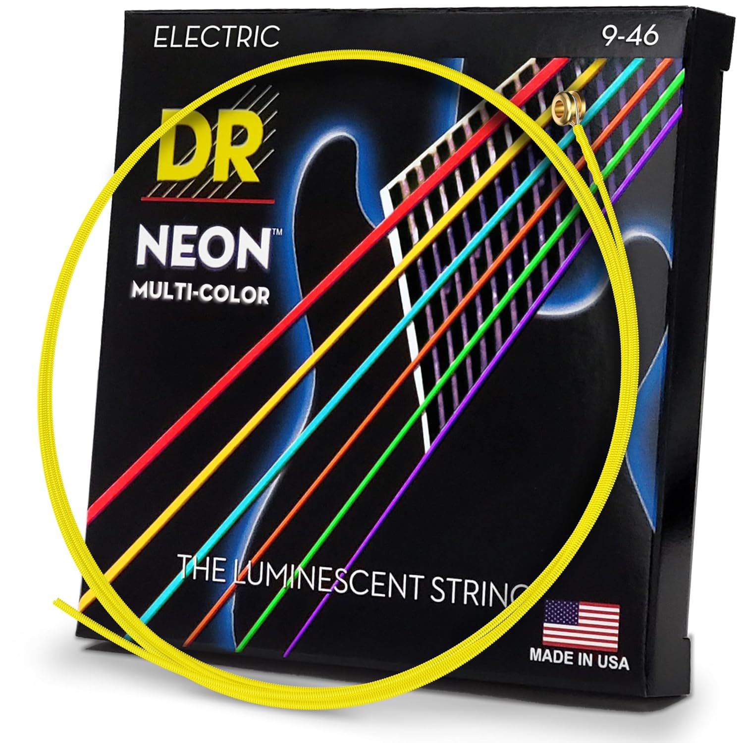 DR Strings HI-DEF NEON Elektro Gitar Telleri (NMCE-9/46), Siyah