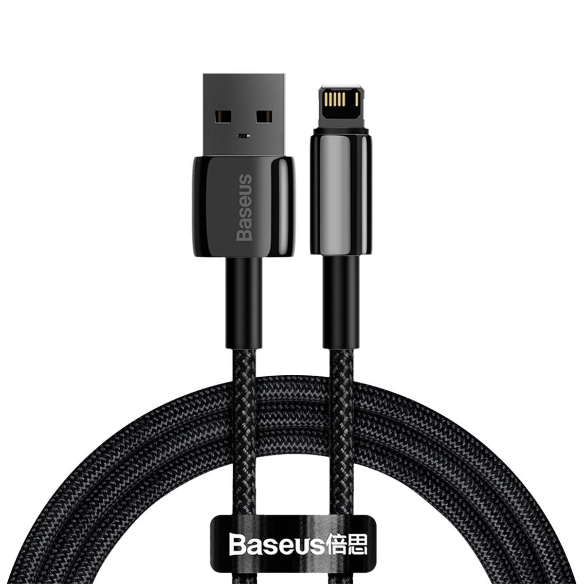 Baseus Tungsten Gold Hızlı Şarj Kablosu USB to iP 2.4A, 1m, Siyah