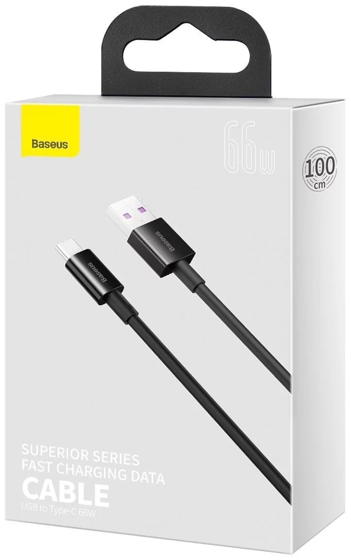 Baseus Superior 66W 100 cm Type-C Şarj Kablosu Siyah