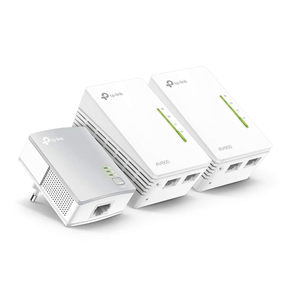 TP-Link TL-WPA4220T KIT, AV600 300Mbps Kablosuz Tak Kullan 2 LAN Portlu 300m Mesafeli Menzil Genişletici 3’lü Powerline Adaptör