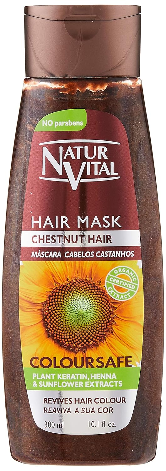 NaturVital Natur Vital Boya Korucu Renkli Saç Maskesi 300 Ml Kestane