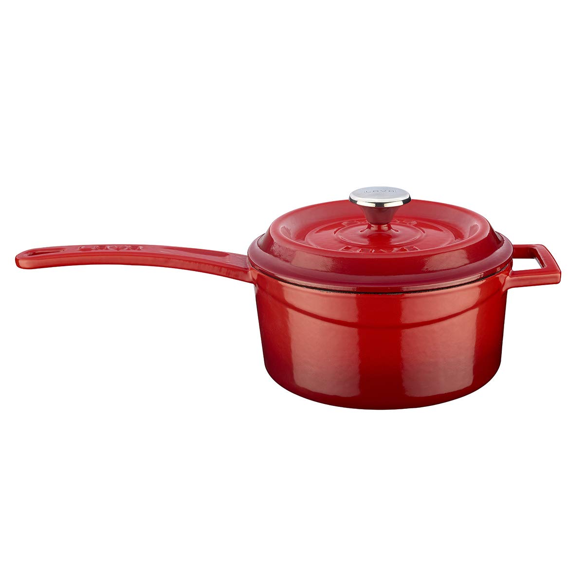 Lava cookware LV Y sos 16 K2 sos tava, Integral metal, Çap 16 cm, dökme demir, Kırmızı